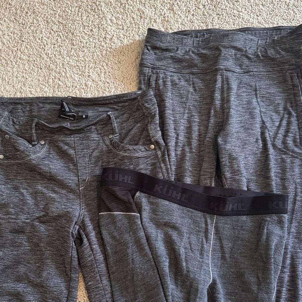KÜHL Gray Activewear Pants THREE PAIRS!